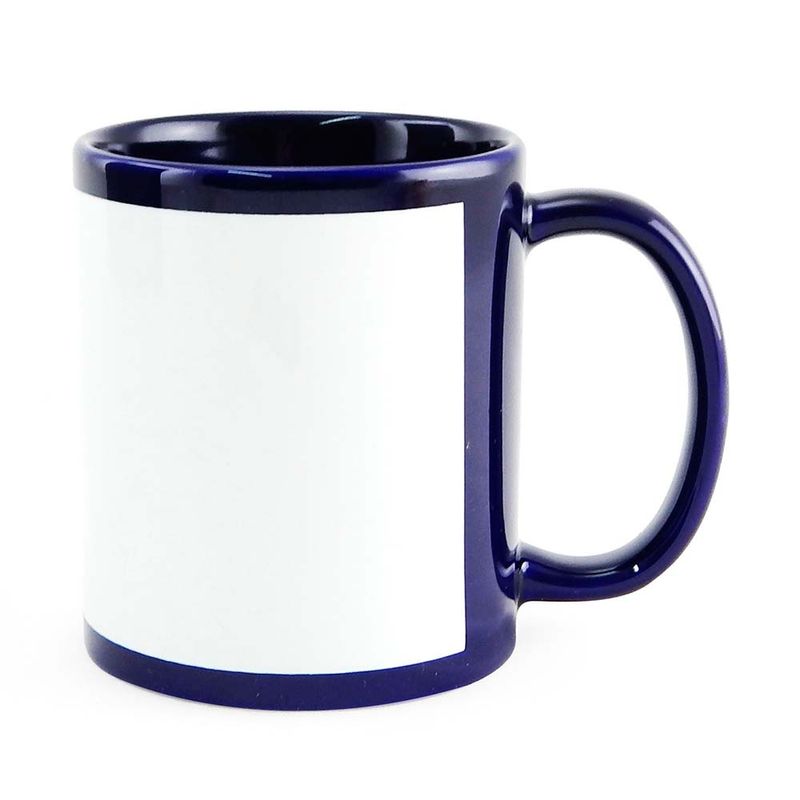 Caneca-para-Sublimacao-de-Ceramica-Azul-Escuro-com-Faixa-Branca