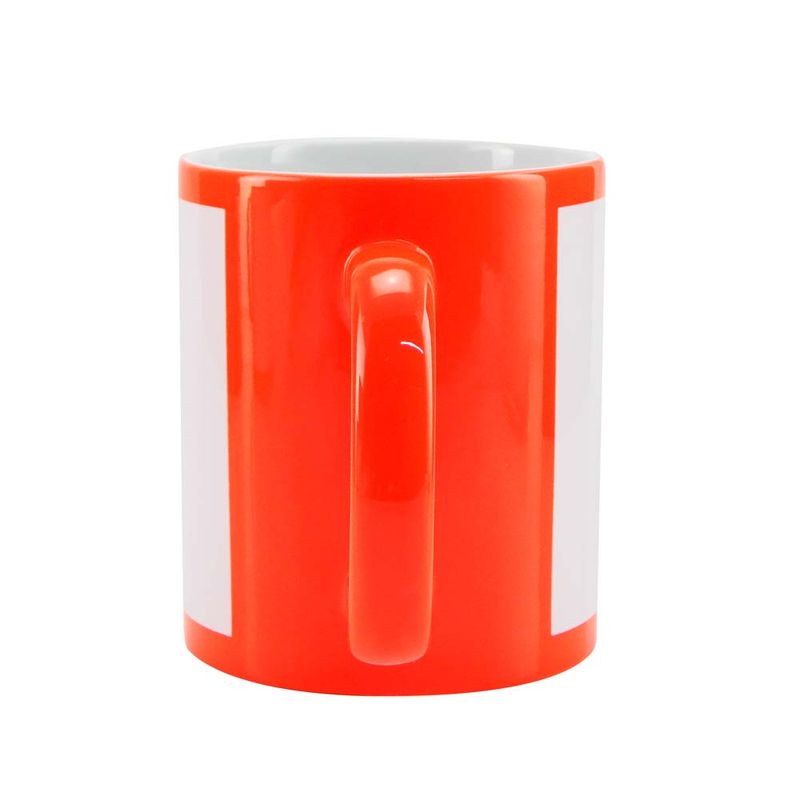 Caneca-para-Sublimacao-de-Ceramica-Cor-Vermelha-Fluorescente-com-Faixa-Branca