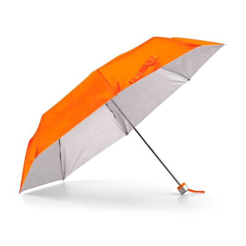 Guarda-Chuva-Dobravel-em-3-Secoes-com-interior-Prateado-na-cor-Laranja