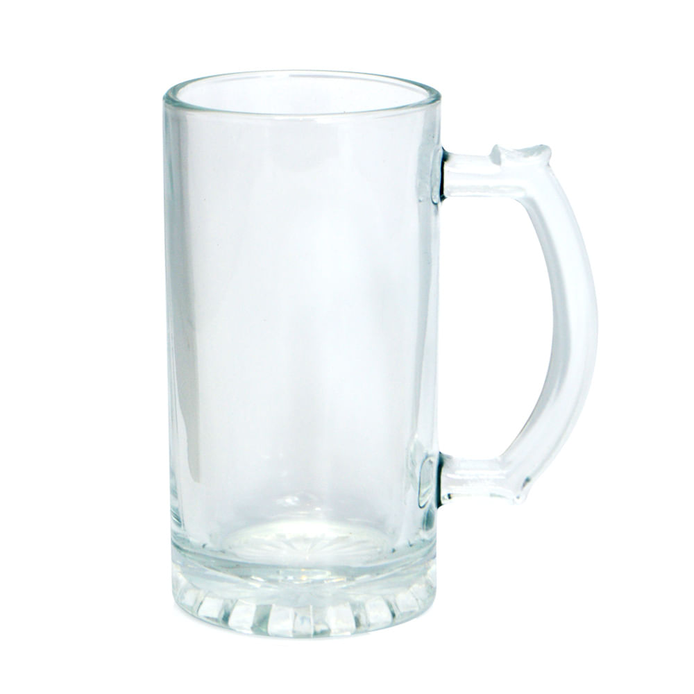 Caneca de Chopp Lisa em Vidro Cristal para Sublimação 475ml