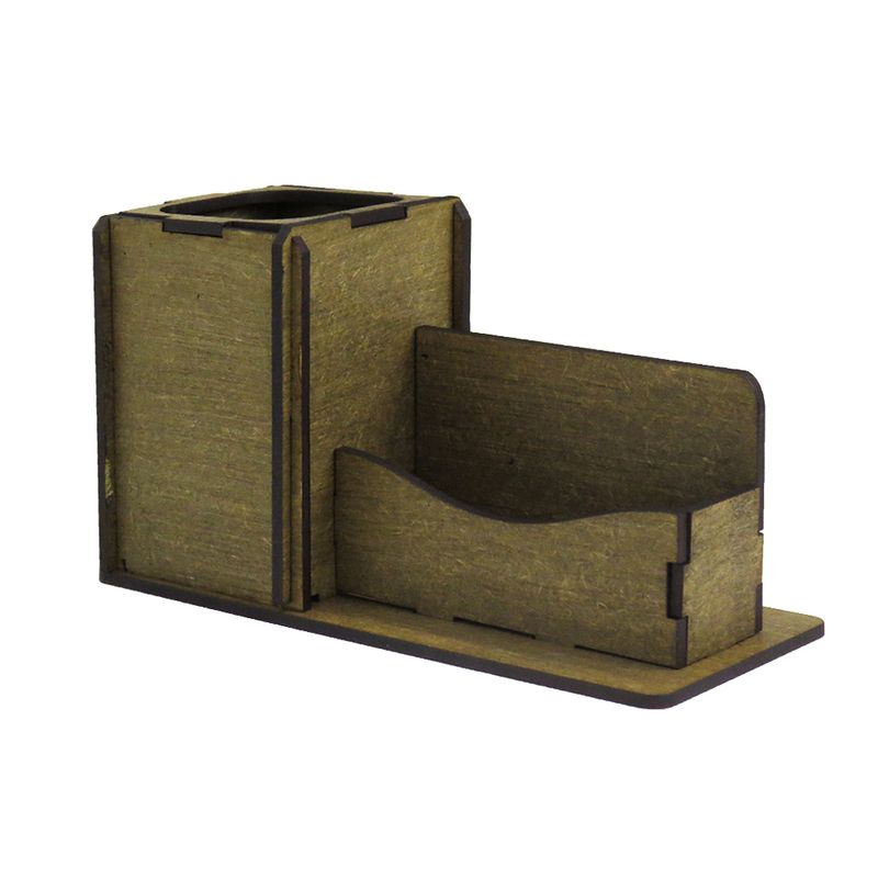 Porta-Caneta-Cartao-em-MDF-Texturizado-na-Cor-Tabaco