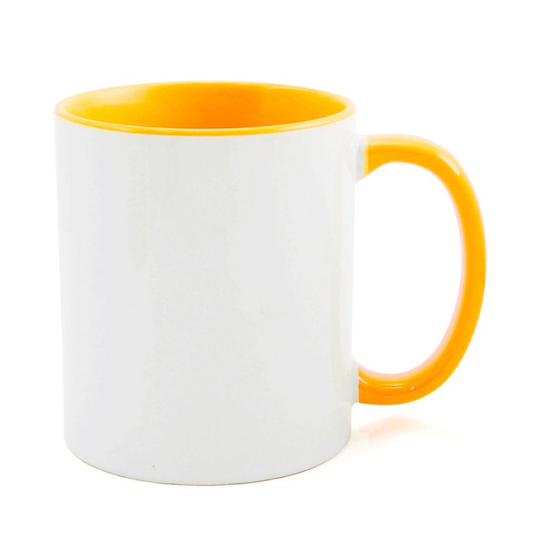 Caneca-para-Sublimacao-de-Ceramica-Branca-com-Alca-e-Interior-Amarelo-Ouro---1-Unidade
