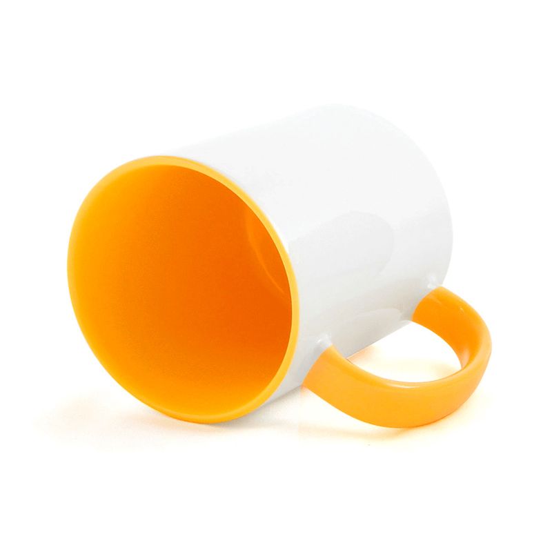 Caneca-para-Sublimacao-de-Ceramica-Branca-com-Alca-e-Interior-Amarelo-Ouro