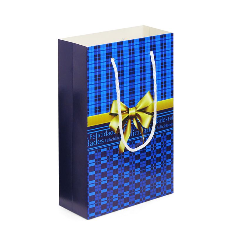 Sacolinha-de-Papelao-Decorada-Tipo-Presente-Azul-Felicidades-18x28x75cm