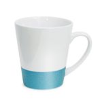 Caneca-para-Sublimacao-Conica-de-Ceramica-Base-Glitter-Azul-Importada