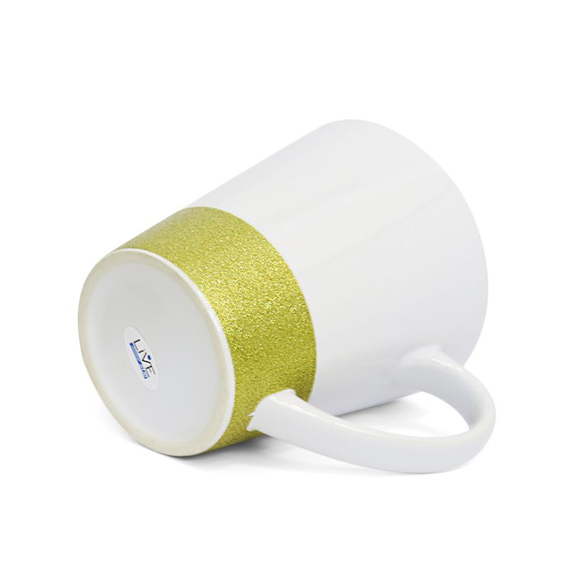 Caneca-para-Sublimacao-Conica-de-Ceramica-Base-Glitter-Ouro-Importada-2