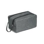 Necessaire-de-Poliester-com-Abertura-de-Ziper-Duplo-na-Cor-Cinza---22x10x10cm
