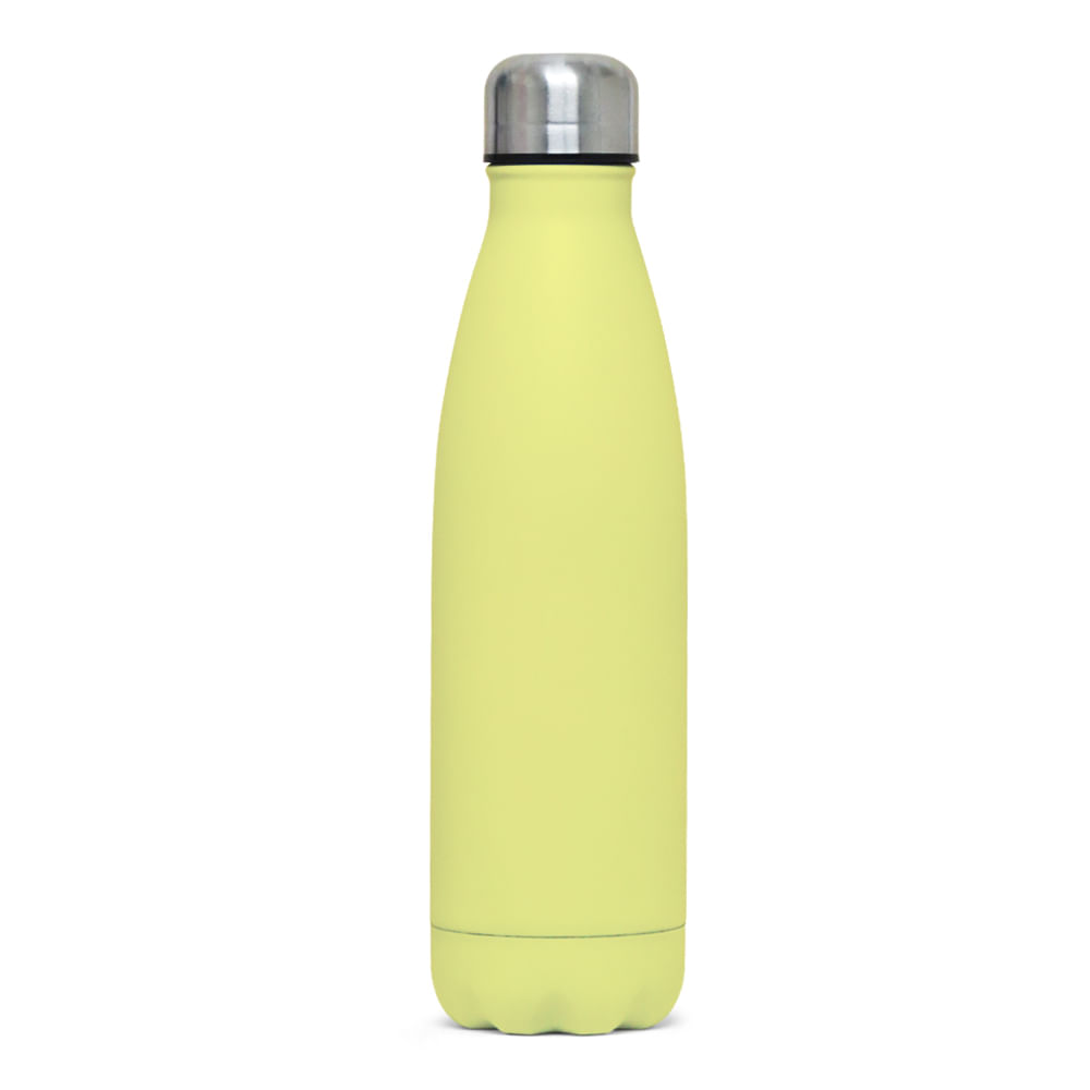 Garrafa Térmica de Inox Matte Amarela - 500ml