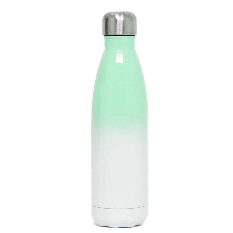 Garrafa-Termica-para-Sublimacao-Bicolor-Verde-com-Parede-Dupla-500ml