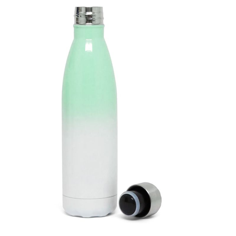 Garrafa-Termica-para-Sublimacao-Bicolor-Verde-com-Parede-Dupla-500ml-2