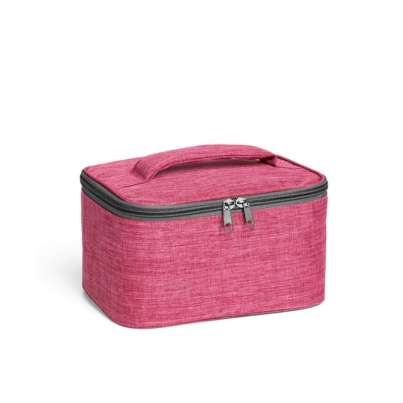 Necessaire-de-Poliester-com-Abertura-de-Ziper-na-Cor-Rosa-20x14x11cm-1