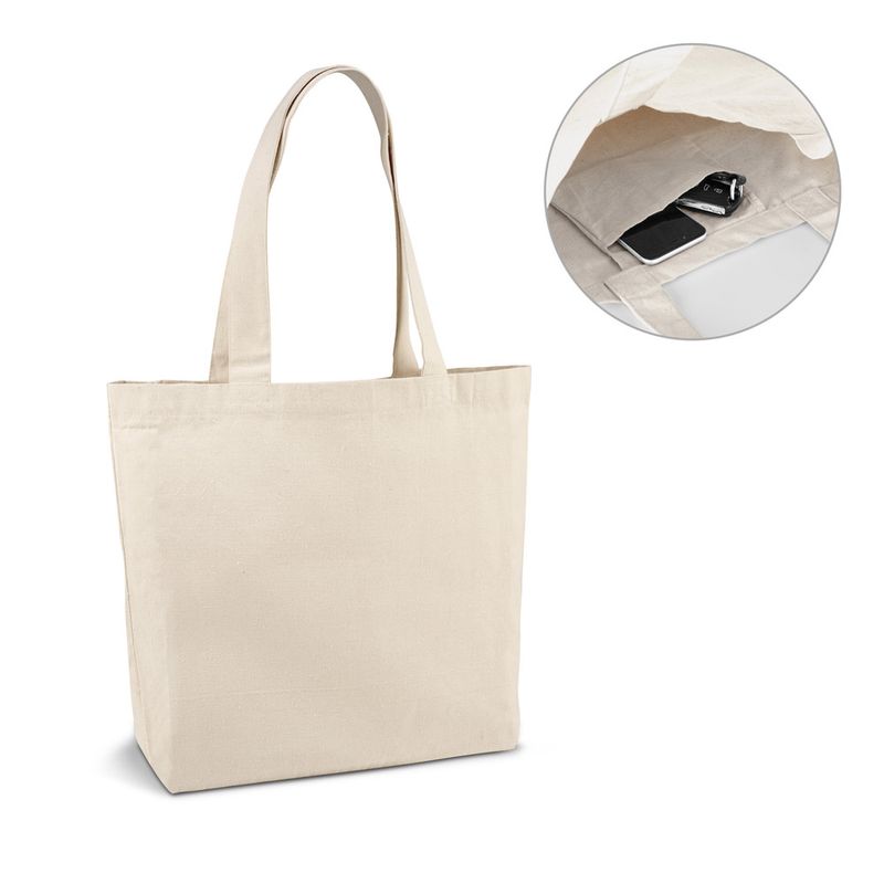 Sacola-em-Algodao-Canvas-para-Aplique-280gm²-com-Bolso-Interno-e-Alca-Longa-45x38x10cm