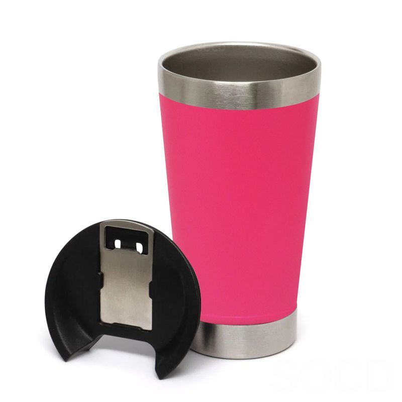 Copo-Termico-para-Laser-Aco-Inox-Rosa-Chiclete-Fosco-com-Tampa-e-Abridor-473ml-2