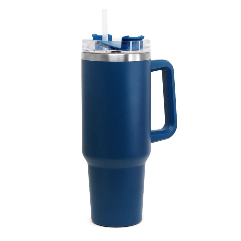 Copo-Termico-para-Laser-Aco-Inox-Azul-Fosco-com-Tampa-em-Acriilico-e-Canudo-1200ml