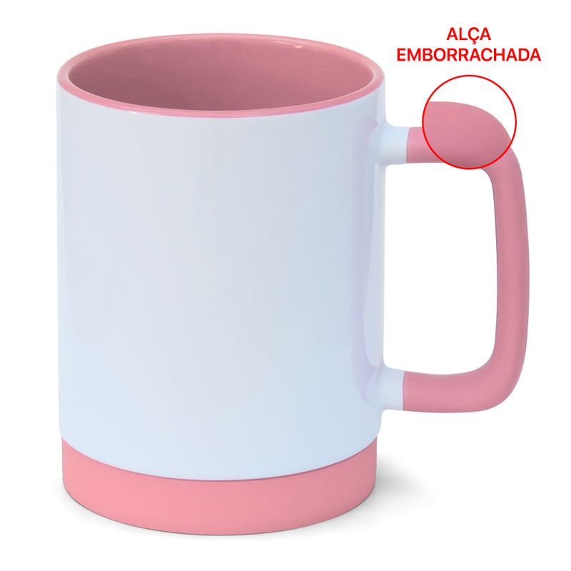 Caneca-para-Sublimacao-de-Ceramica-Branca-com-Alca-Soft-e-Base-em-Silicone-com-Interior-Rosa-4