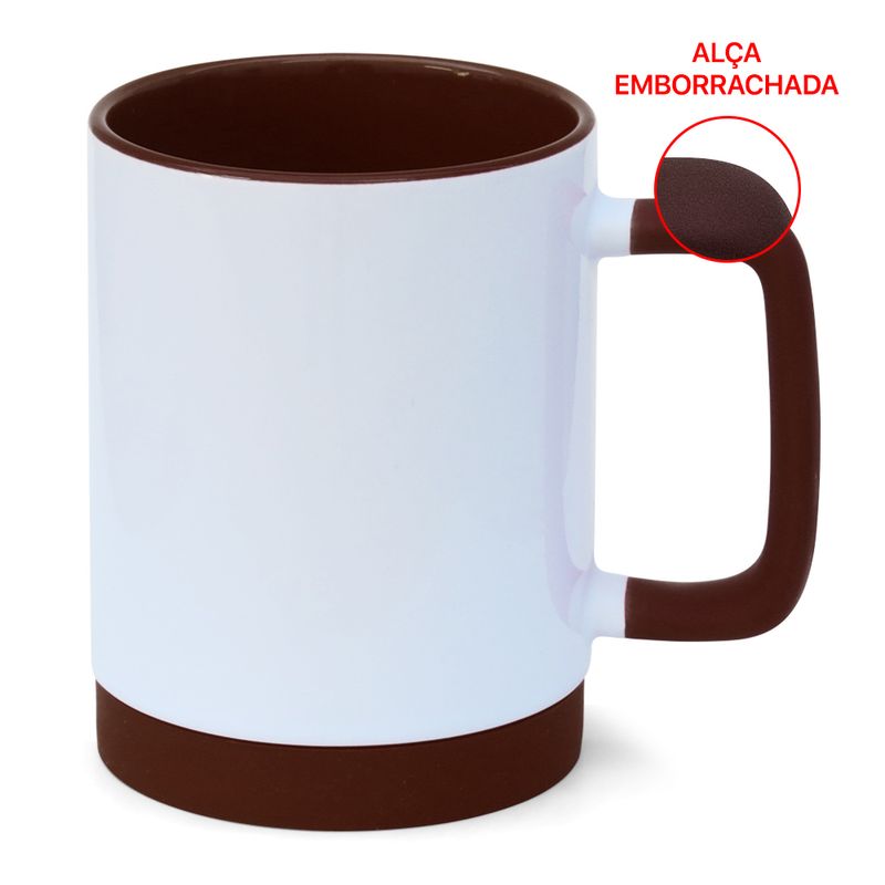 Caneca-para-Sublimacao-de-Ceramica-Branca-com-Alca-Soft-e-Base-em-Silicone-com-Interior-Marrom-4