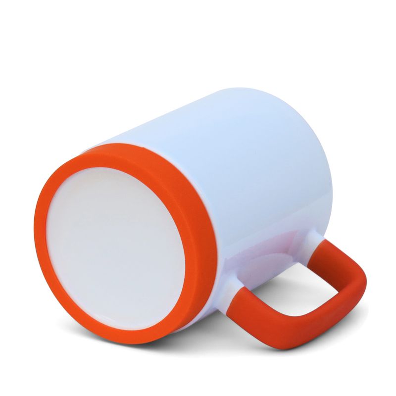 Caneca-para-Sublimacao-de-Ceramica-Branca-com-Alca-Soft-e-Base-em-Silicone-com-Interior-Laranja-3