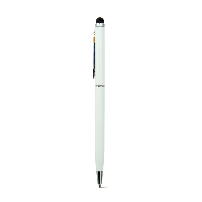 Caneta-Esferografica-em-Aluminio-com-Ponteira-Touch-Branca-2