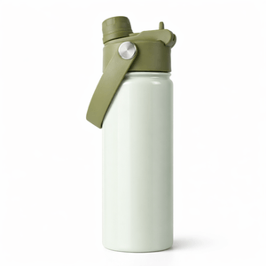 Garrafa Térmica para Sublimação Tampa 2 bicos Cantil Verde Escuro - 650ml